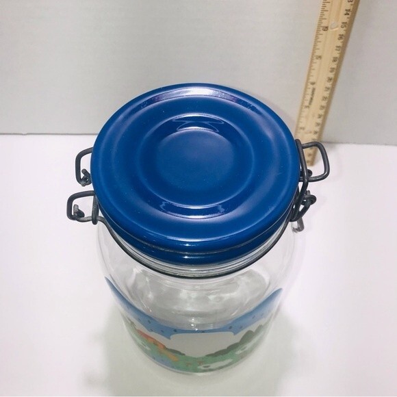 Anchor Hocking Vintage Glass Storage Container Bail Hinge Lid Farmhouse 1982 - Picture 3 of 10